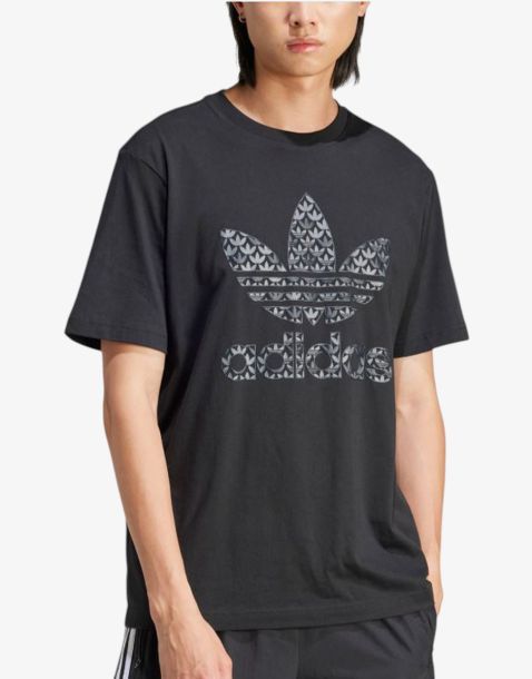 ADIDAS Classic Monogram Graphic Tee Black