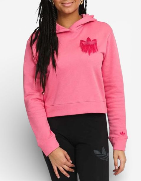 ADIDAS Cropped Hoodie Pink