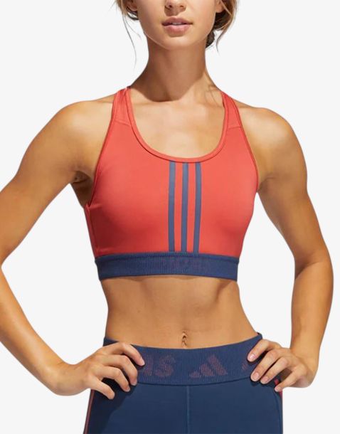 ADIDAS Don't Rest 3-Stripes Bra Red
