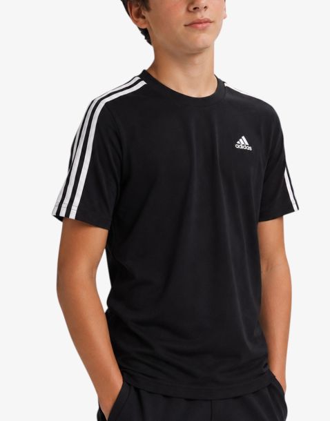 ADIDAS Essentials 3-Stripes Cotton Tee Black