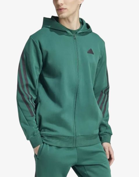 ADIDAS Future Icons 3-Stripes Full Zip Hoodie Green
