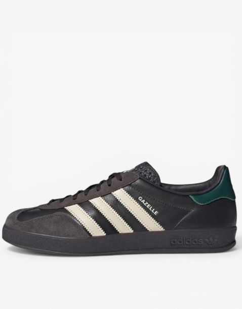 ADIDAS Gazelle Indoor Leather Shoes Black/Brown 