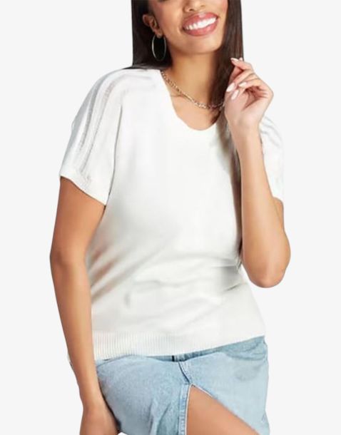 ADIDAS Knit Short Sleeve Tee White