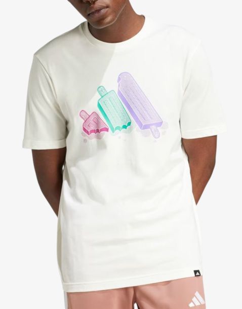 ADIDAS Lounge Ice Graphic Tee White
