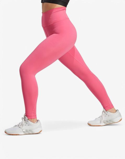ADIDAS Optime Hyperbright Training High-Rise 7/8 Leggings Pink