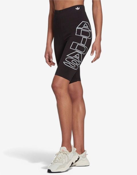 ADIDAS Originals Mid-Waist Letter Short Tights Black