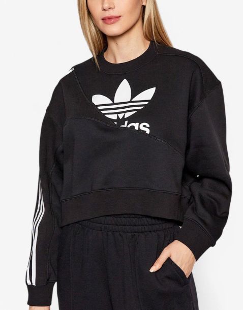 ADIDAS Originals Split Trefoil Sweatshirt Black