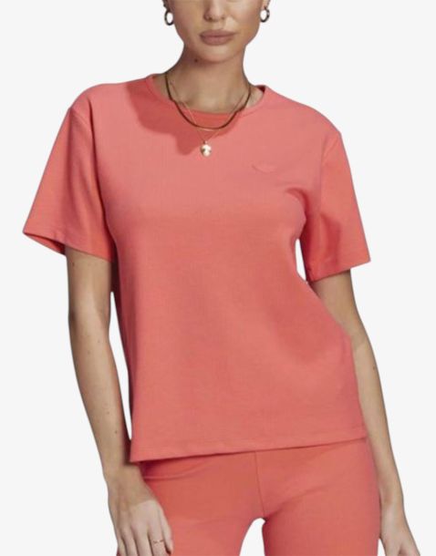 ADIDAS Originals Two-Colored Ribbed Tee Orange