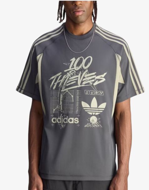 ADIDAS Originals x 100 Thieves Tee Gray
