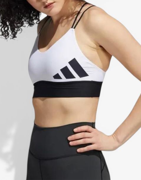 ADIDAS Performance Alpha Model 3 Bar Logo Bra White