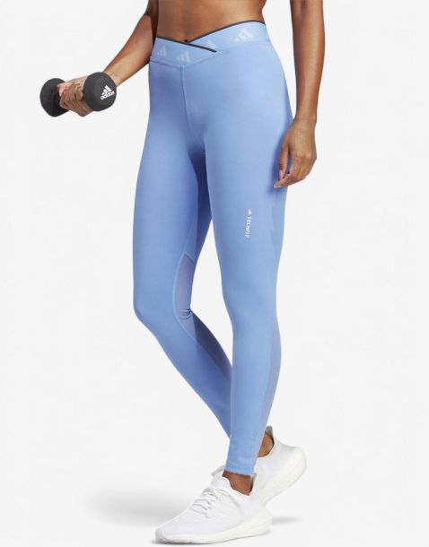 ADIDAS Performance Techfit V-Shaped Elastic 7/8 Leggings Blue
