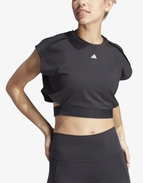 ADIDAS Power Aeroready Crop Sleeveless Tee Black
