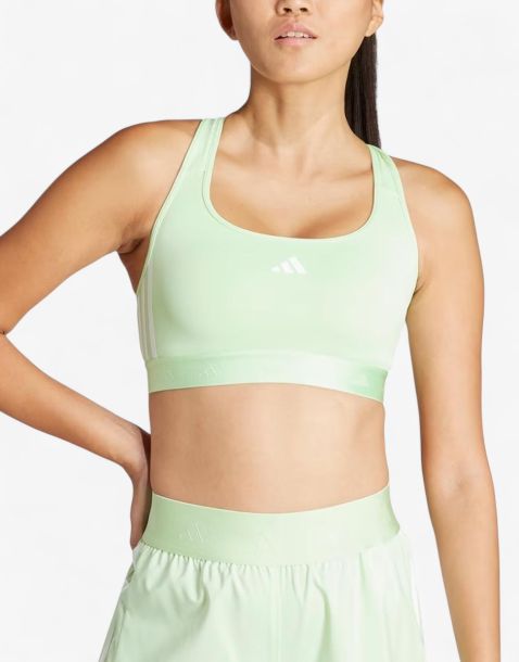 ADIDAS Powerreact Training Medium-Support Hyperglam Bra Green
