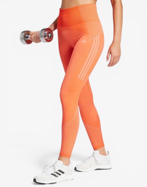 ADIDAS Seamless Branded 7/8  Leggings Orange