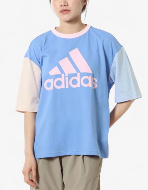 ADIDAS Sportswear Essentials Big Logo Loose Fit Tee Blue