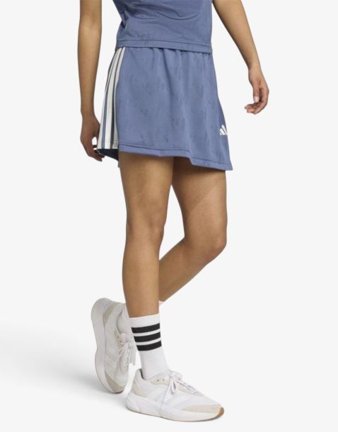 ADIDAS Stadium 3-Stripes Tennis Skirt With Short Blue