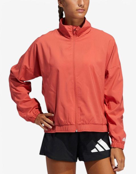 ADIDAS Training 3 Bar Logo Warm-Up Sports Jacket Coral