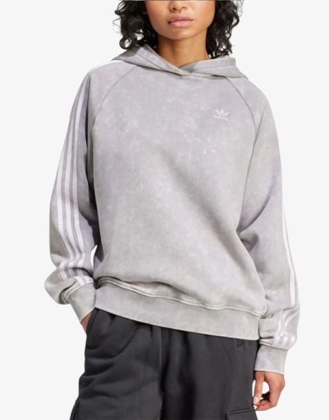 ADIDAS Washed Boyfriend Fit Hoodie Gray