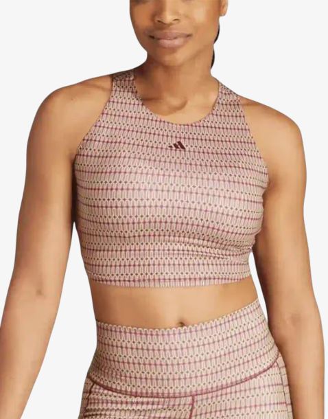 ADIDAS Yoga Studio Print Tank Top Red