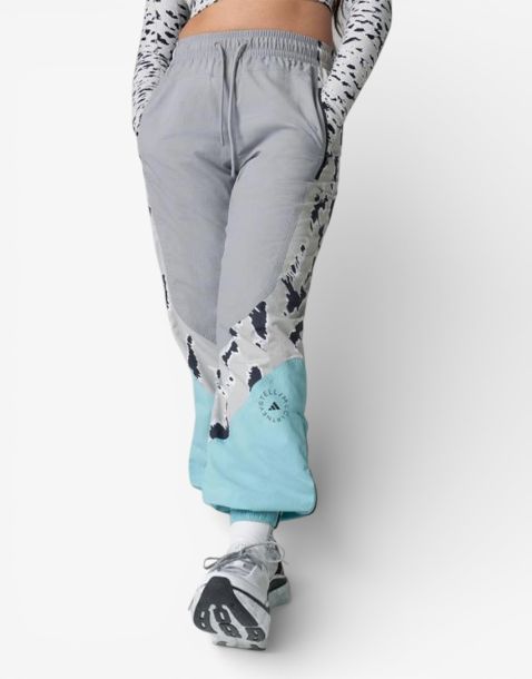 ADIDAS х Stella McCartney Color Blocked Woven Track Pants Grey