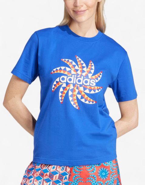 ADIDAS x Farm Rio Graphic Tee Blue