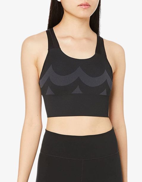 ADIDAS x Marimekko Aeroknit Long-Line Bra Black