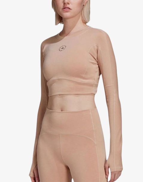 ADIDAS x Stella McCartney True Strength Cropped Long Sleeve Pink