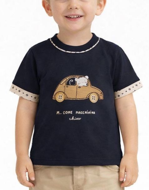 CHICCO Boys Knitted Tee Dark Blue