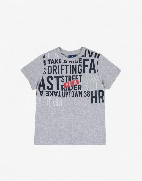 CHICCO Boys Letters Tee Light Grey