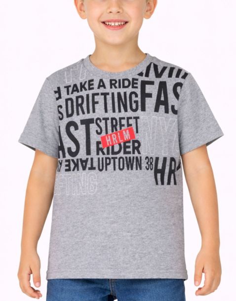 CHICCO Boys Letters Tee Light Grey