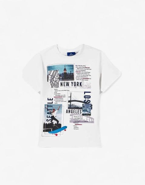 CHICCO Boys New York Tee White/Blue