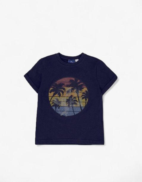 CHICCO Boys Palms Tee Dark Blue
