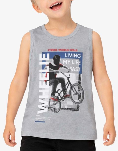 CHICCO Boys Wheelie Tank Light Grey