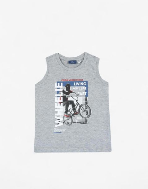 CHICCO Boys Wheelie Tank Light Grey
