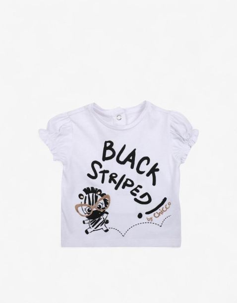 CHICCO Girls Knitted Tee White Printed