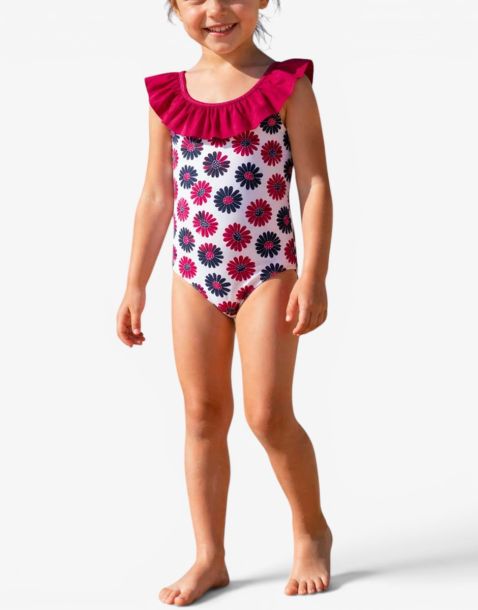 CHICCO Girls Swimsuit White/Red