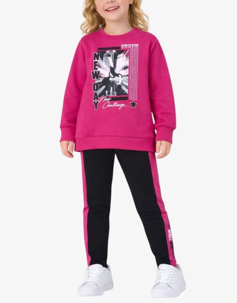 CHICCO Girls Tracksuit Pink/Black