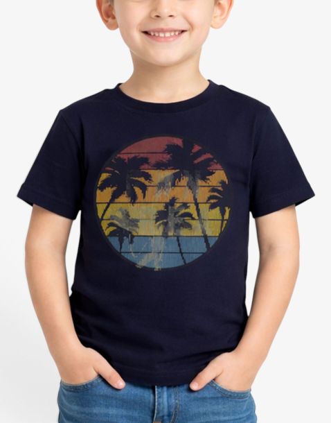 CHICCO Boys Palms Tee Dark Blue