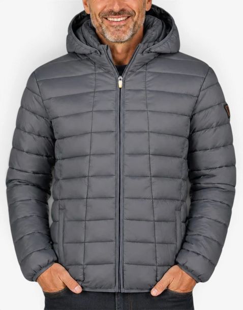 GEOGRAPHICAL NORWAY Aipter Puffer Hoodie Jacket Grey