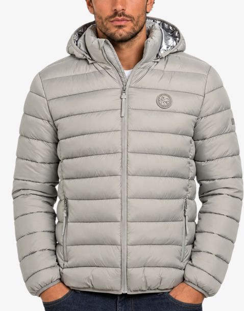 GEOGRAPHICAL NORWAY Amiglobe Puffer Hoodie Jacket Grey