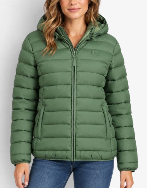 GEOGRAPHICAL NORWAY Atichoko Puffer Hoodie Jacket Green