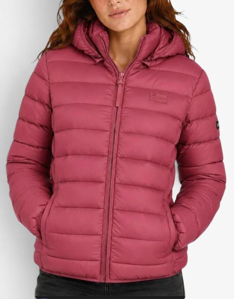 GEOGRAPHICAL NORWAY Atichoko Puffer Hoodie Jacket Bordo