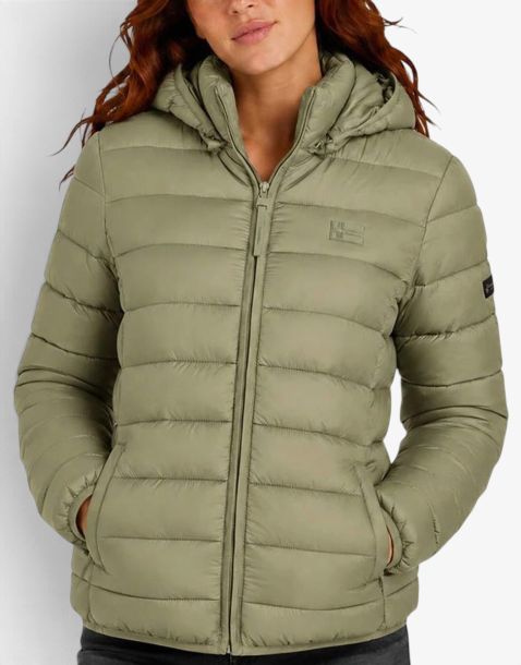 GEOGRAPHICAL NORWAY Atichoko Puffer Hoodie Jacket Olive