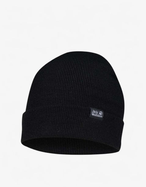 JACK WOLFSKIN Ribbed Beanie Black