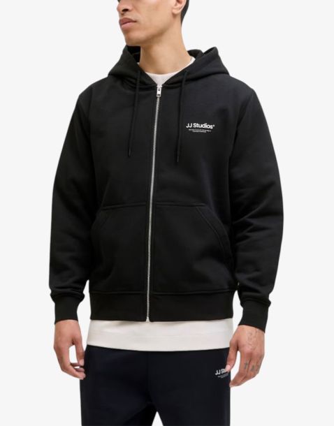 JACK&JONES JJesoho Sweat Zip Hood Noos Black