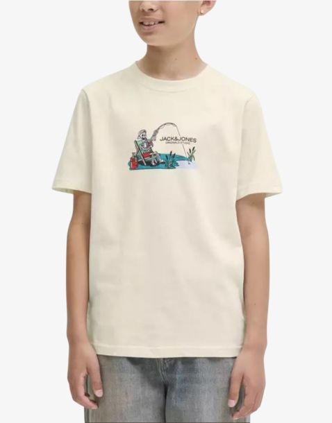 JACK&JONES Jоrskull Nature Tee Ss Crew Neck Sn Jnr White