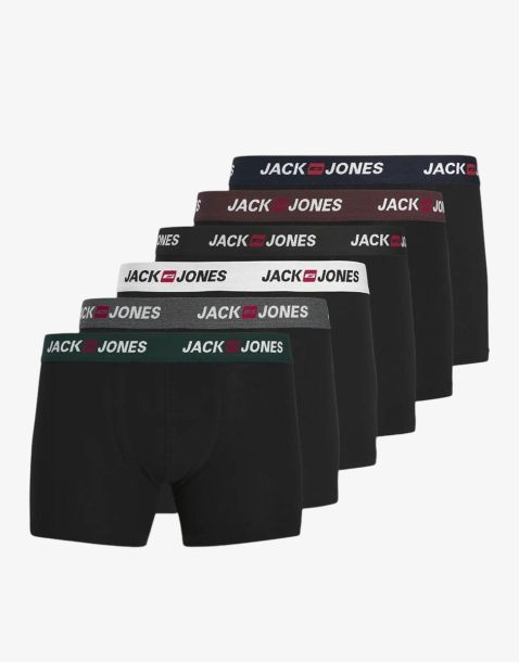 JACK&JONES Jaccorp Logo Boxer Briefs All Black 6 Pack