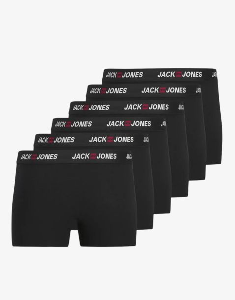 JACK&JONES Jaccorp Logo Boxer Briefs Black 6 Pack