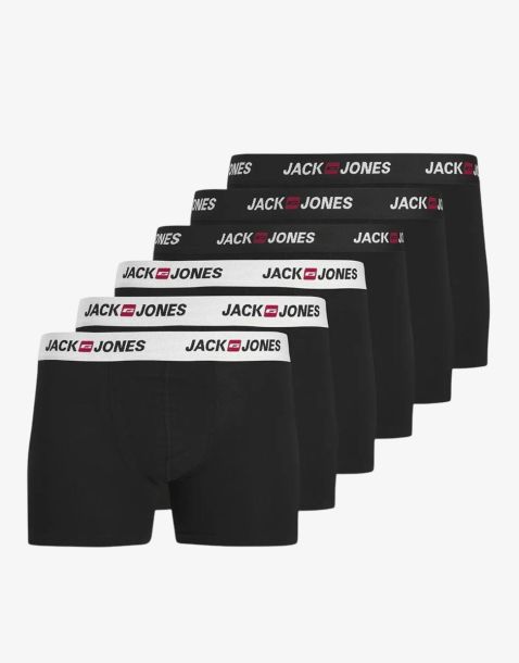 JACK&JONES Jaccorp Logo Boxer Briefs Blk 6 Pack