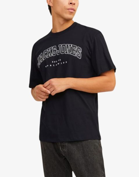 JACK&JONES Jjecaleb Varsity Tee SS O-Neck Noos Black